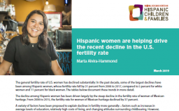 Cover of Hispanic Fertility Trends PDF